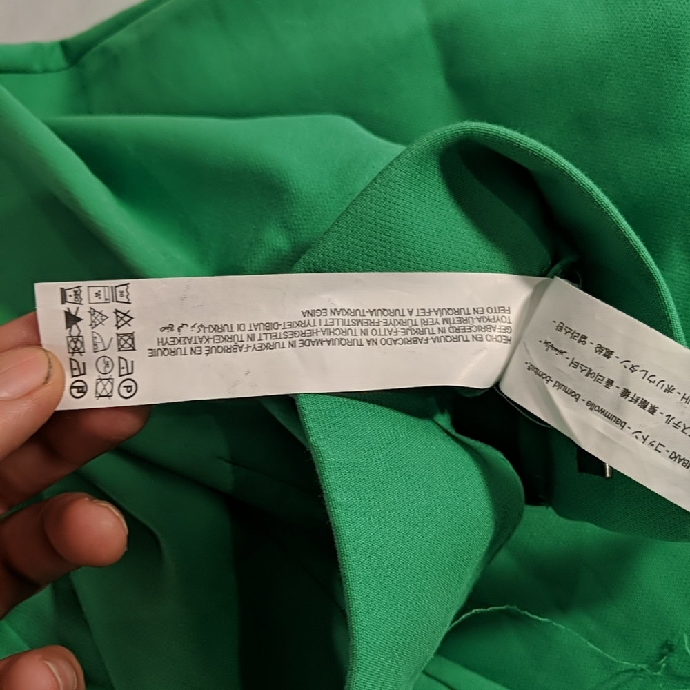 ZARA Green Trouser Dress pants, bootcut size extra small xs TRF Trafaluc bold - Picture 4 of 12